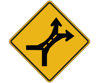 Weave Area Traffic Sign