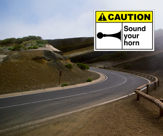 Sound your horn in low visibility