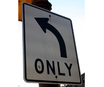 Lane Use Control Sign